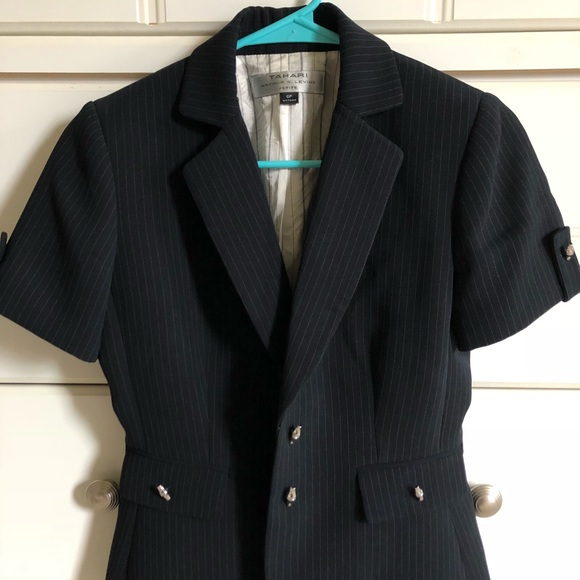 short sleeve black blazer